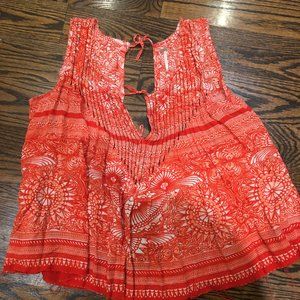 Free People Sleeveless Open back Blouse